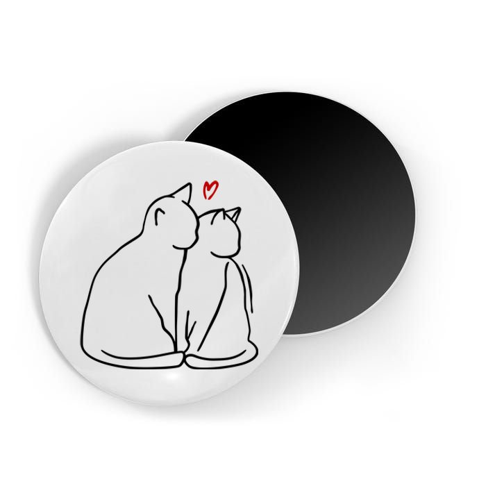 Cat Lover Cute Valentine Magnet