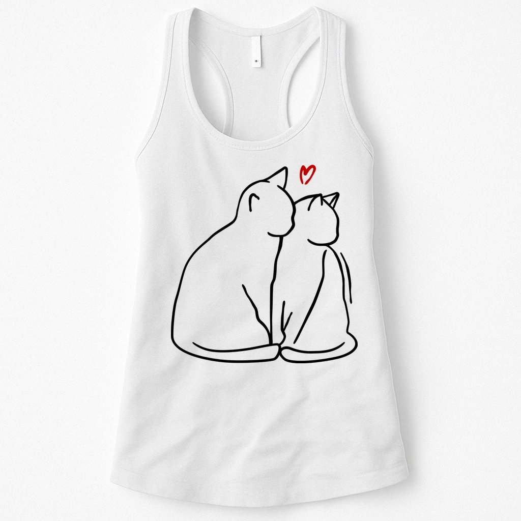 Cat Lover Cute Valentine Womens Tank Top