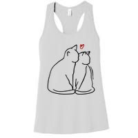 Cat Lover Cute Valentine Women's Racerback Tank