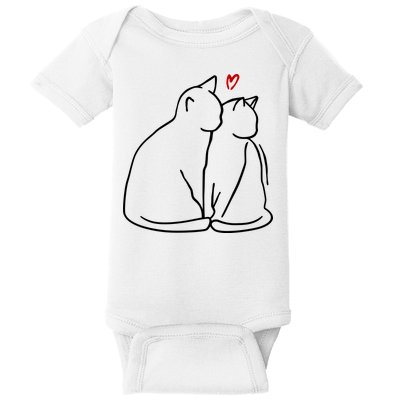 Cat Lover Cute Valentine Baby Bodysuit