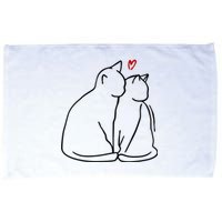 Cat Lover Cute Valentine Microfiber Hand Towel