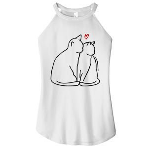 Cat Lover Cute Valentine Women's Perfect Tri Rocker Tank