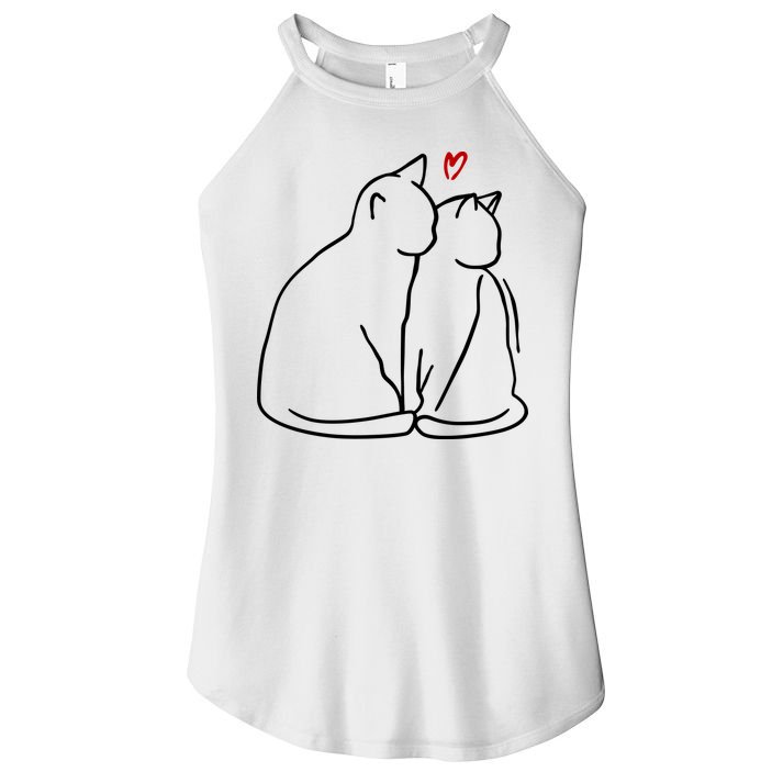 Cat Lover Cute Valentine Women's Perfect Tri Rocker Tank