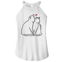 Cat Lover Cute Valentine Women's Perfect Tri Rocker Tank