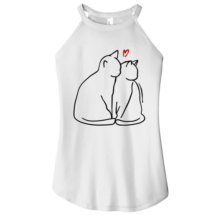 Cat Lover Cute Valentine Women's Perfect Tri Rocker Tank