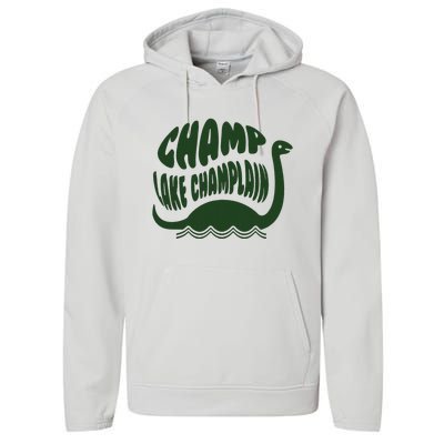 Champ Lake Champlain Monster American Folklore Performance Fleece Hoodie