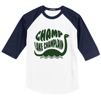 Champ Lake Champlain Monster American Folklore Baseball Sleeve Shirt