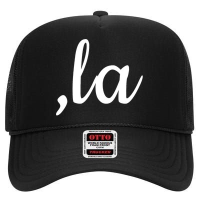 Comma La High Crown Mesh Back Trucker Hat