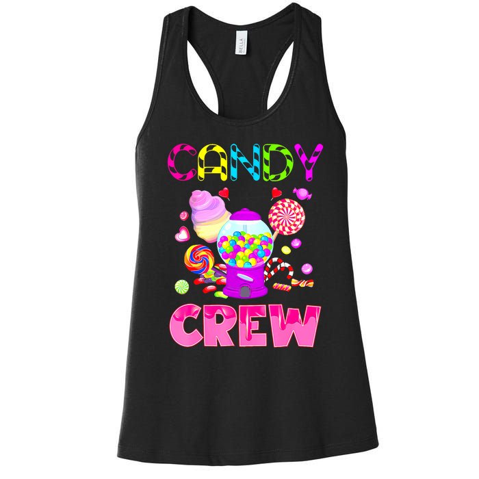 Candy Land Costume Women Candy Crew Sweetie Candy Squad Women's Racerback Tank