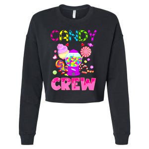 Candy Land Costume Women Candy Crew Sweetie Candy Squad Cropped Pullover Crew