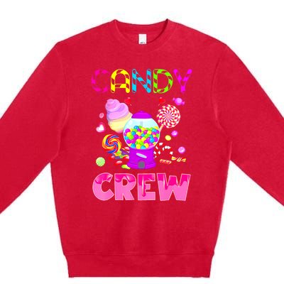 Candy Land Costume Women Candy Crew Sweetie Candy Squad Premium Crewneck Sweatshirt