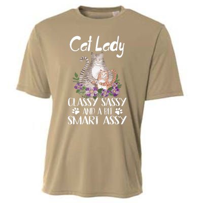 Cat Lady Classy Sassy And A Bit Smart Assy Cute Cooling Performance Crew T-Shirt