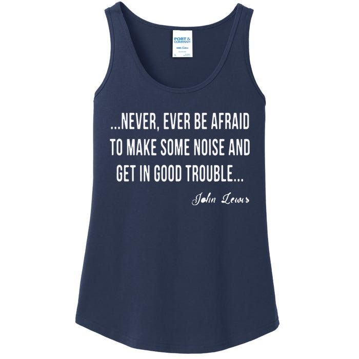 Congressman Lewis Civil Rights Hero Quote Premium Ladies Essential Tank