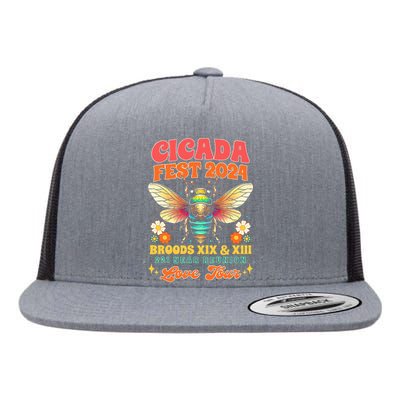 Cicada Lover Cicada Fest 2024 Broods Xix & Xiii Flat Bill Trucker Hat