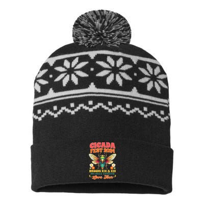 Cicada Lover Cicada Fest 2024 Broods Xix & Xiii USA-Made Snowflake Beanie