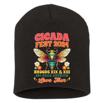 Cicada Lover Cicada Fest 2024 Broods Xix & Xiii Short Acrylic Beanie