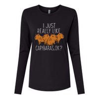 Capybara Lover Womens Cotton Relaxed Long Sleeve T-Shirt