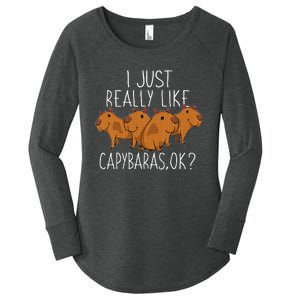 Capybara Lover Women's Perfect Tri Tunic Long Sleeve Shirt