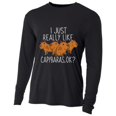 Capybara Lover Cooling Performance Long Sleeve Crew