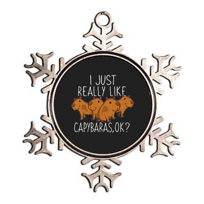 Capybara Lover Metallic Star Ornament