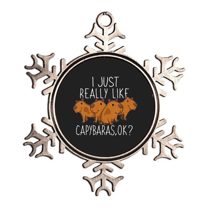 Capybara Lover Metallic Star Ornament