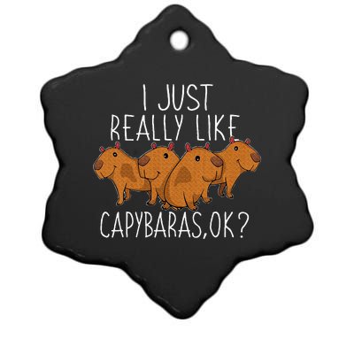 Capybara Lover Ceramic Star Ornament