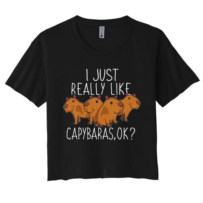 Capybara Lover Women's Crop Top Tee