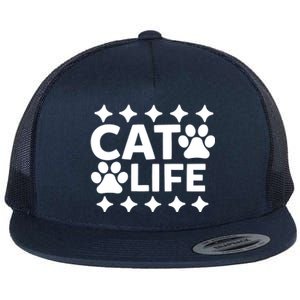 Cat Life Flat Bill Trucker Hat