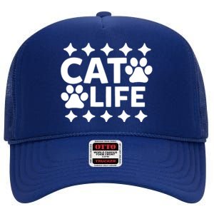 Cat Life High Crown Mesh Back Trucker Hat