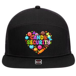 Candy Land Costumes Candy Land Candy Security 7 Panel Mesh Trucker Snapback Hat