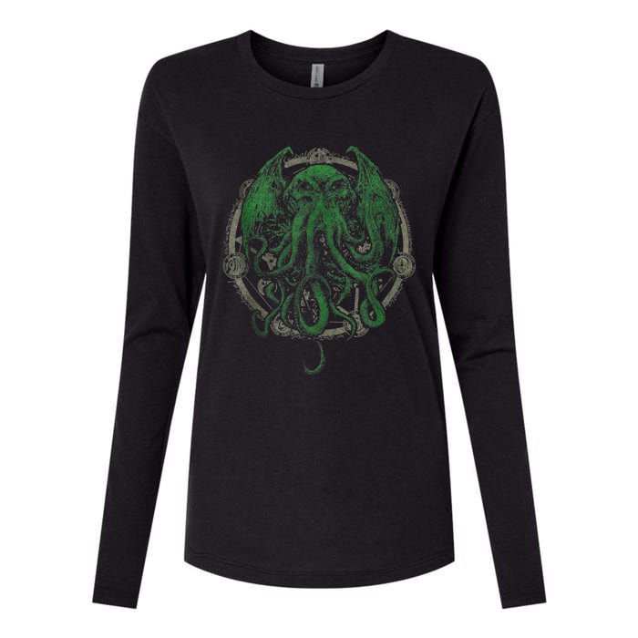 Cthulhu Lovecraft Womens Cotton Relaxed Long Sleeve T-Shirt