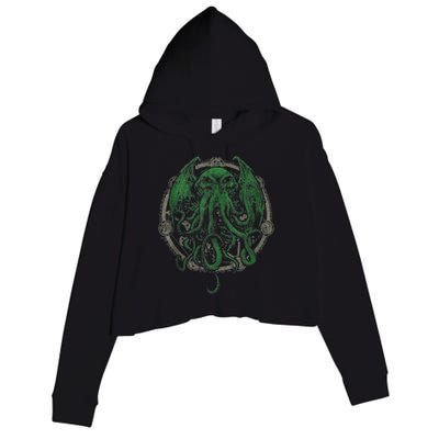 Cthulhu Lovecraft Crop Fleece Hoodie