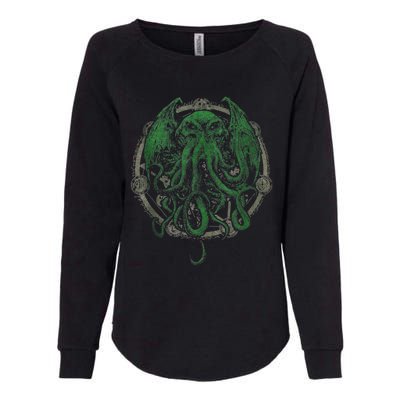 Cthulhu Lovecraft Womens California Wash Sweatshirt