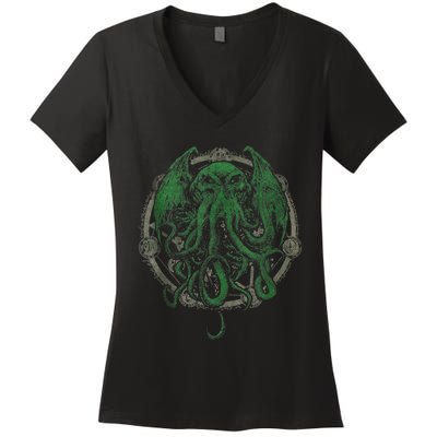 Cthulhu Lovecraft Women's V-Neck T-Shirt