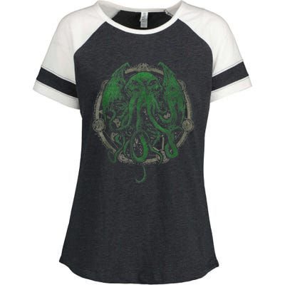 Cthulhu Lovecraft Enza Ladies Jersey Colorblock Tee