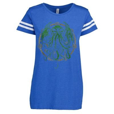 Cthulhu Lovecraft Enza Ladies Jersey Football T-Shirt