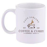 Cafe Leblanc Coffee & Curry Megami 11oz C Handle Ceramic Mug