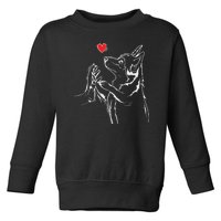 Corgi Love Cute Corgi Dog Girl Toddler Sweatshirt