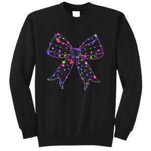 Christmas Light Coquette Bow Christmas Season Sweatshirt