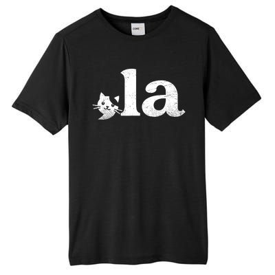 Comma La Cat Retro Vote Kamala Harris 2024 Tall Fusion ChromaSoft Performance T-Shirt