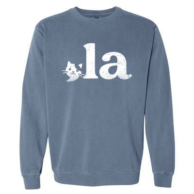 Comma La Cat Retro Vote Kamala Harris 2024 Garment-Dyed Sweatshirt