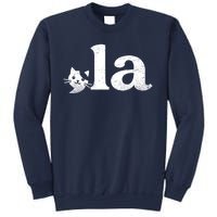 Comma La Cat Retro Vote Kamala Harris 2024 Sweatshirt