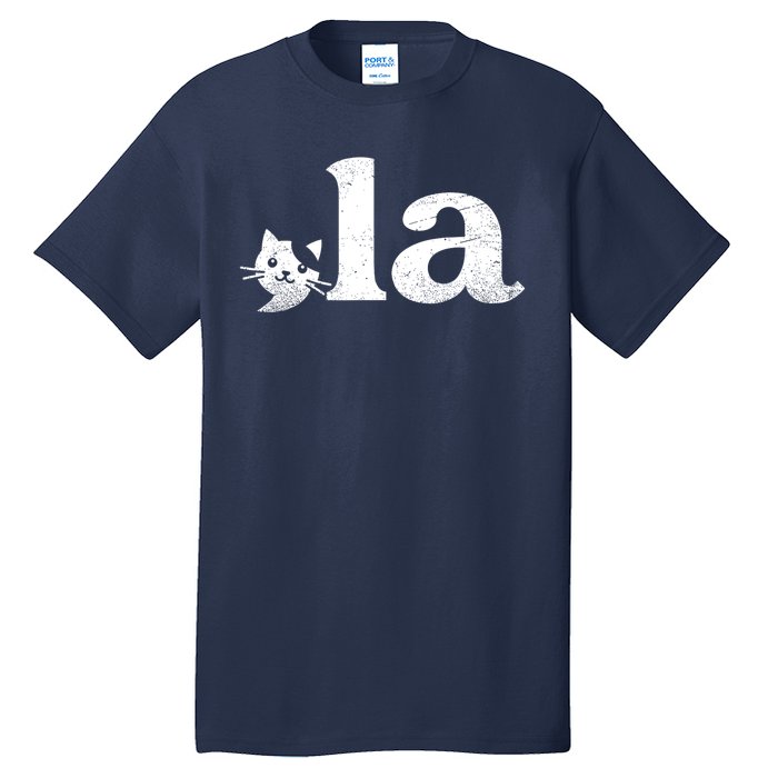 Comma La Cat Retro Vote Kamala Harris 2024 Tall T-Shirt