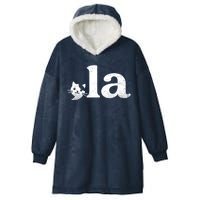 Comma La Cat Retro Vote Kamala Harris 2024 Hooded Wearable Blanket