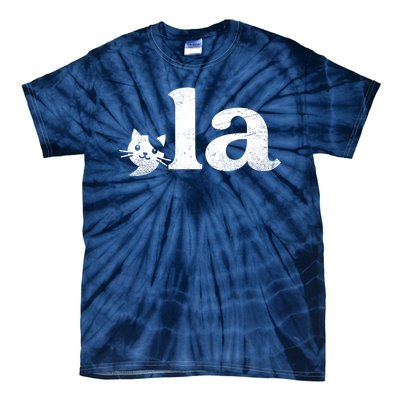 Comma La Cat Retro Vote Kamala Harris 2024 Tie-Dye T-Shirt