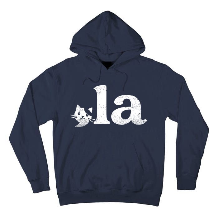 Comma La Cat Retro Vote Kamala Harris 2024 Tall Hoodie