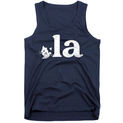 Comma La Cat Retro Vote Kamala Harris 2024 Tank Top