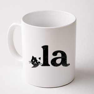 Comma La Cat Retro Vote Kamala Harris 2024 Coffee Mug