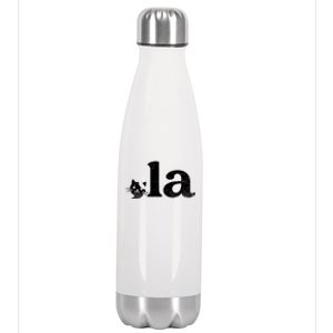 Comma La Cat Retro Vote Kamala Harris 2024 Stainless Steel Insulated Water Bottle