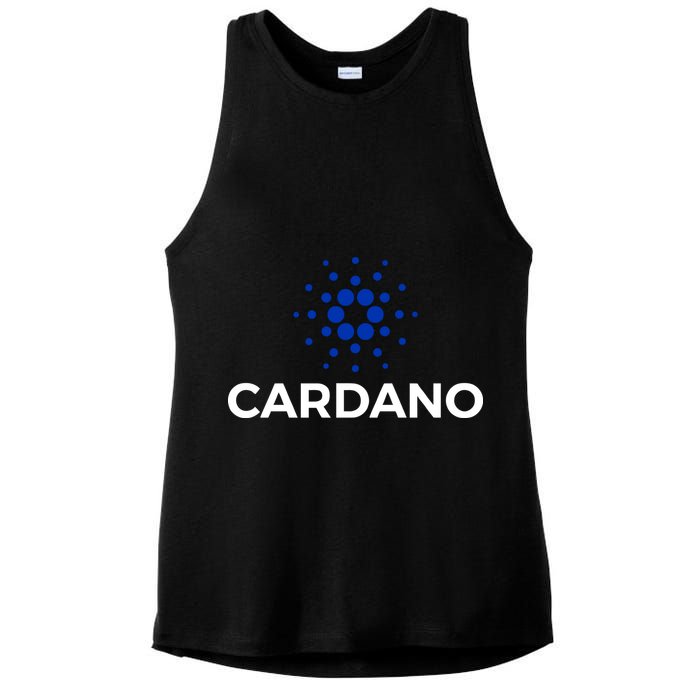 Cardano Logo Crypto Coin Blockchain Ladies PosiCharge Tri-Blend Wicking Tank